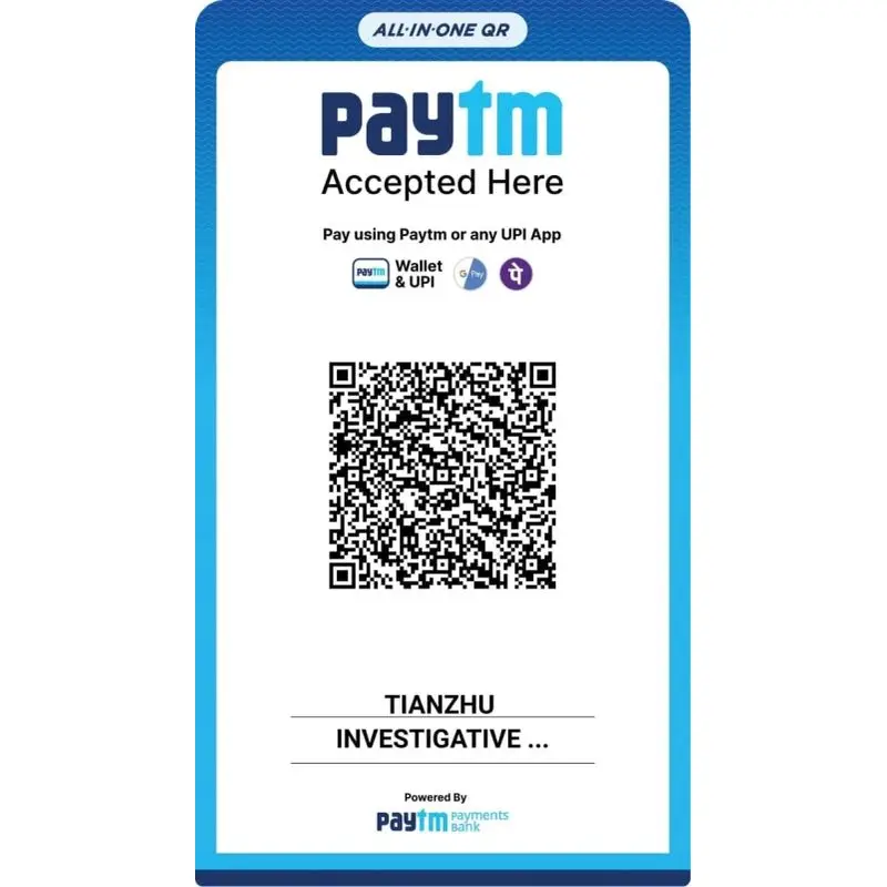 Paytm QR Code image for online payment.