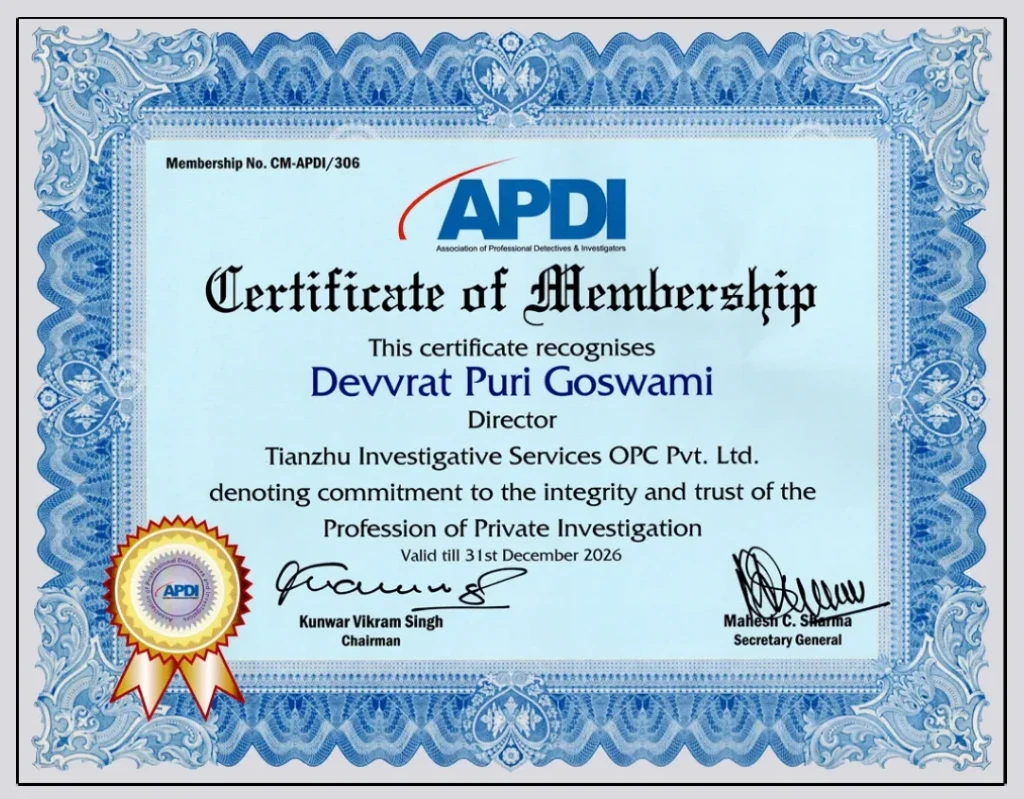 Apdi Certificate in Feb 2026.